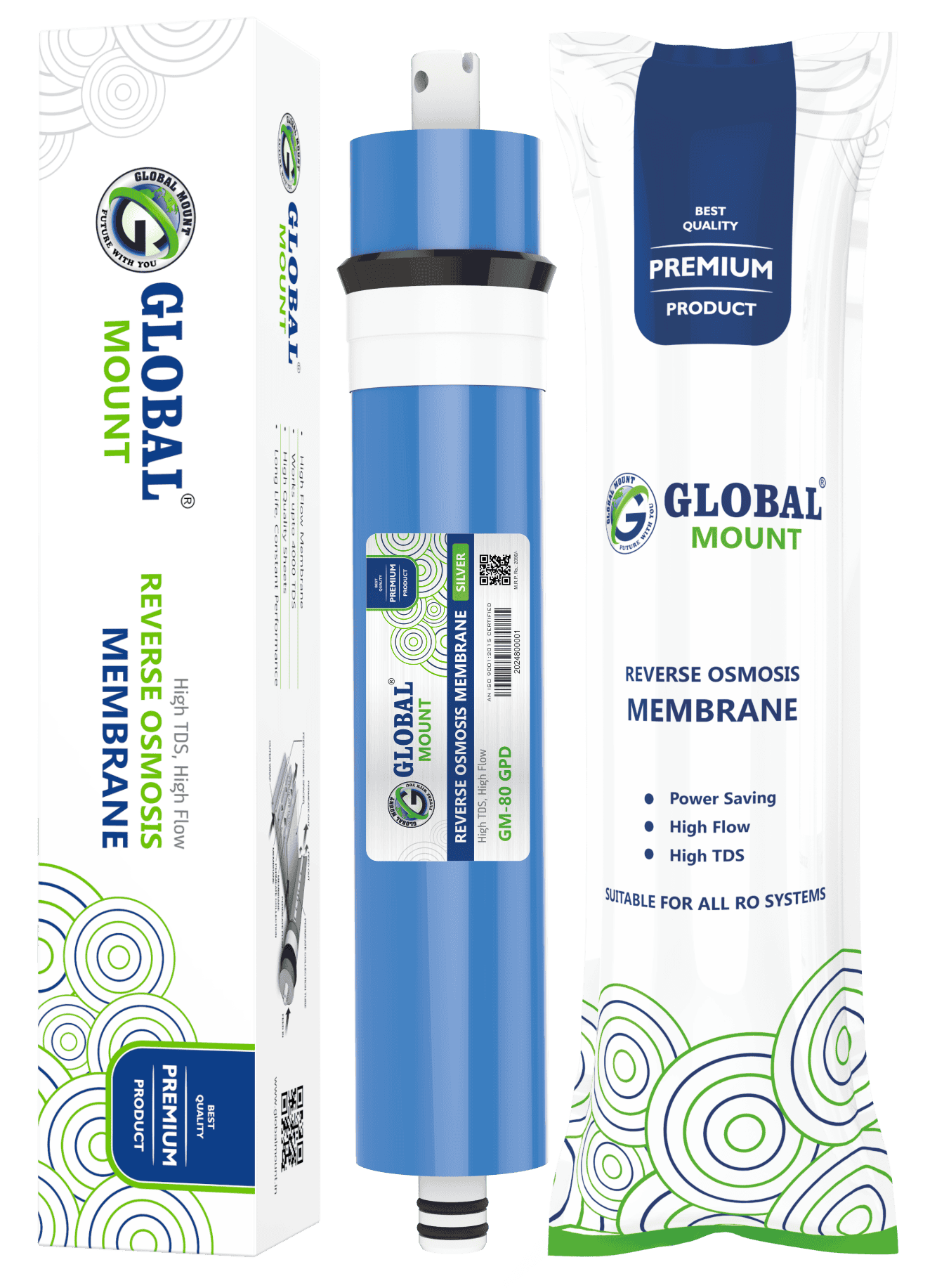 Memrane Gloabal Mount Silver Long Stick